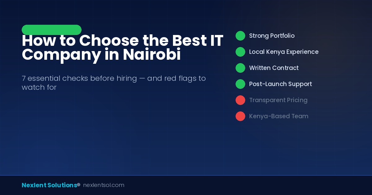 How to Choose the Best IT Company in Nairobi, Kenya