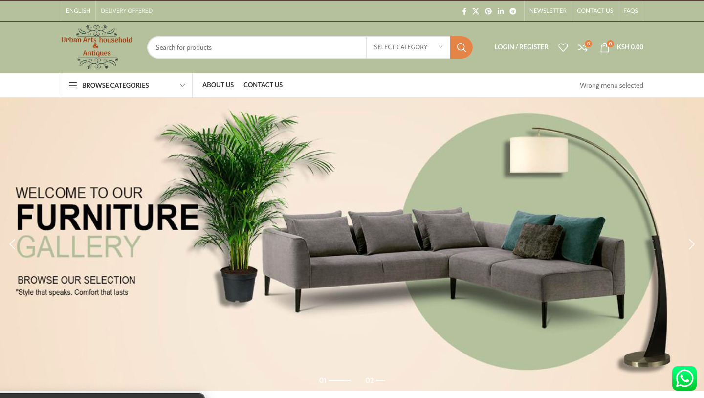 Urban Art Households - Website - Retail Store project in Kenya