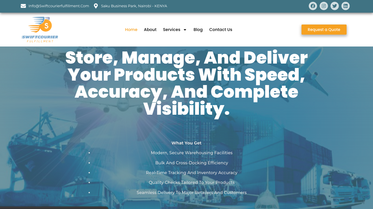 Swiftcourier Fulfillment - Logistics project in Kenya